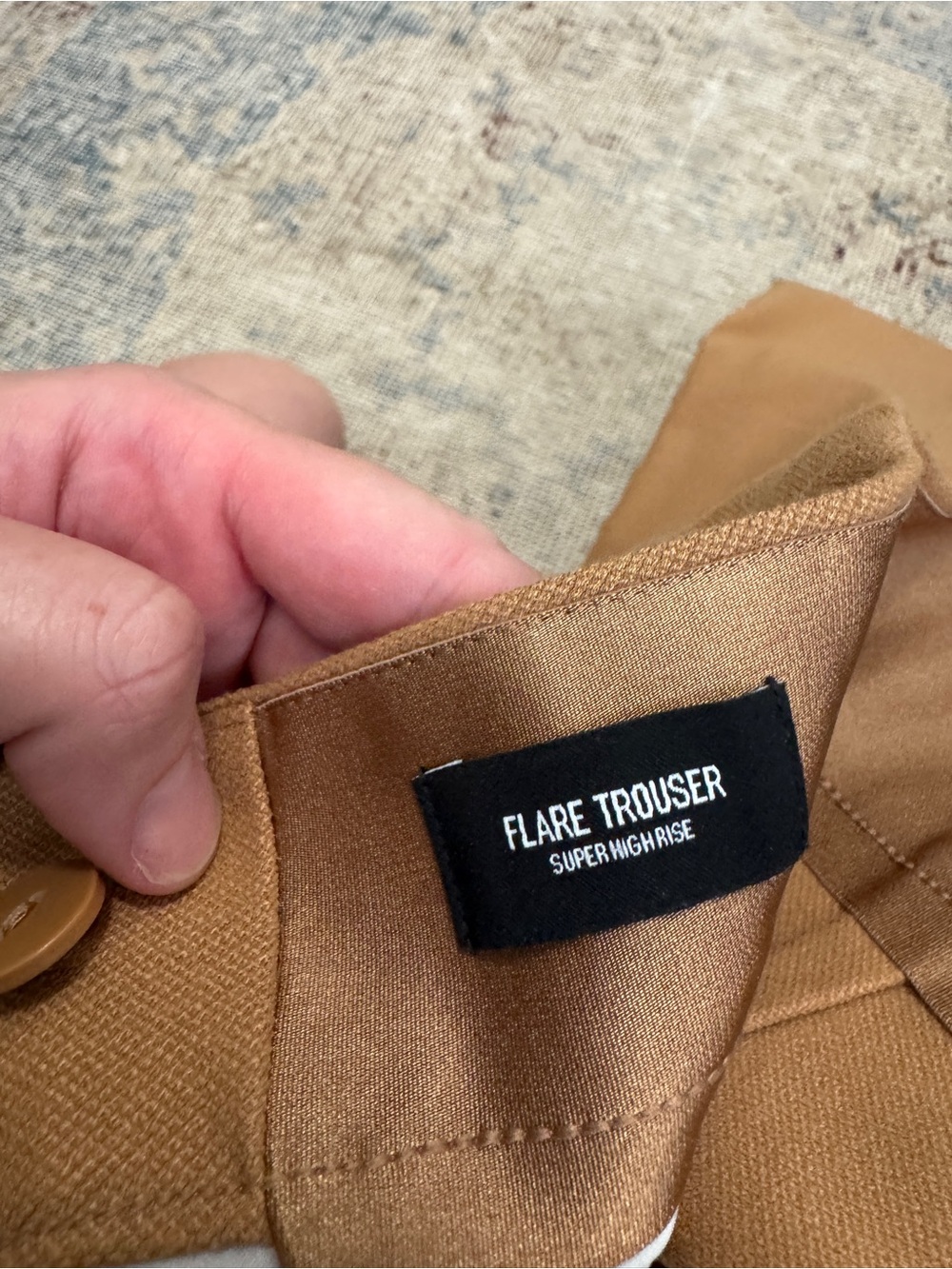 Express Women’s Flare Leg Pants in Camel - Picture 9 of 10